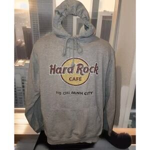 Vintage Hard Rock Cafe Ho Chi Minh City Grey Hoodie Size XL